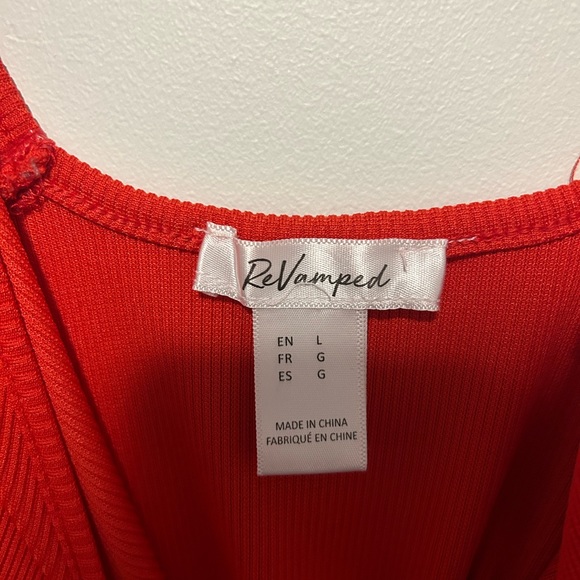 Red Polyester Bodysuit - Picture 3 of 3